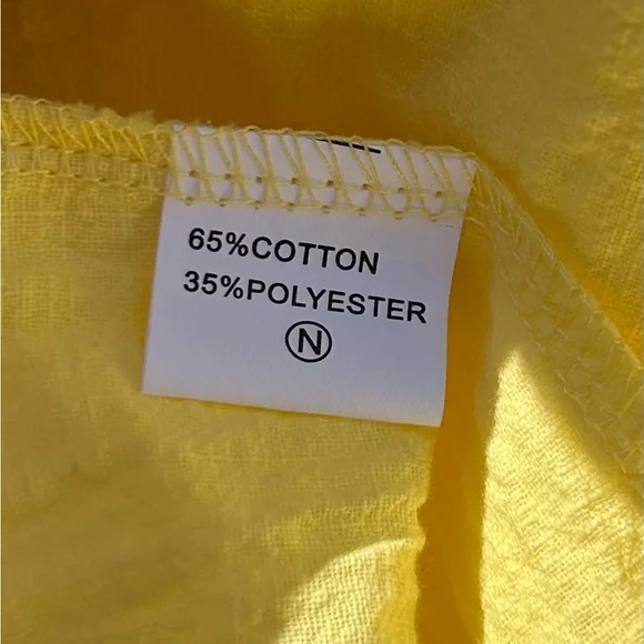 NWOT-FancyInn brand yellow tiered dress with pockets 💛 - Picture 5 of 7